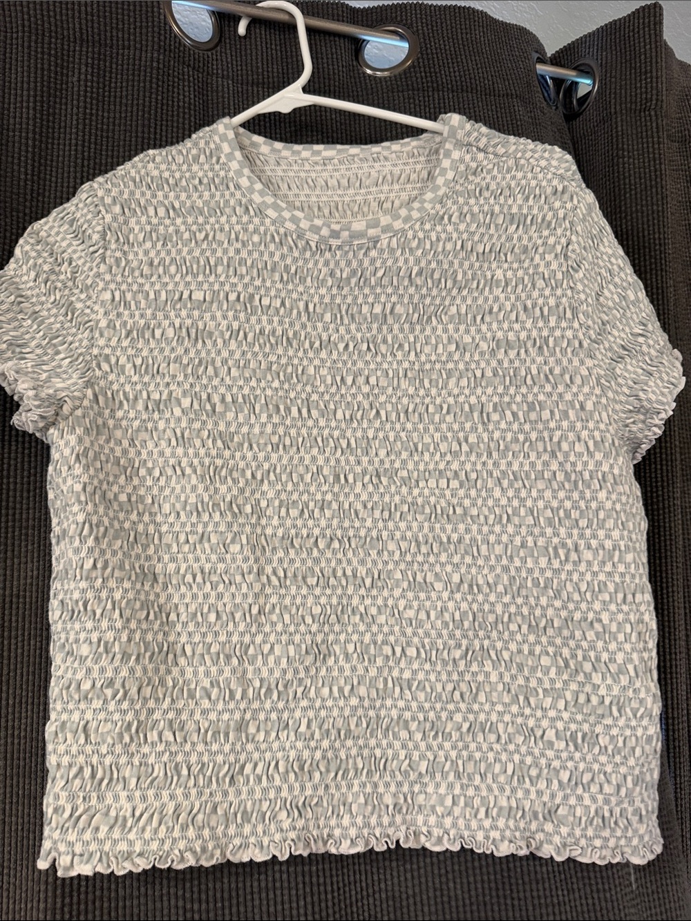 American Eagle Women's Textured Short-Sleeve Top -Tags removed from inside shirt